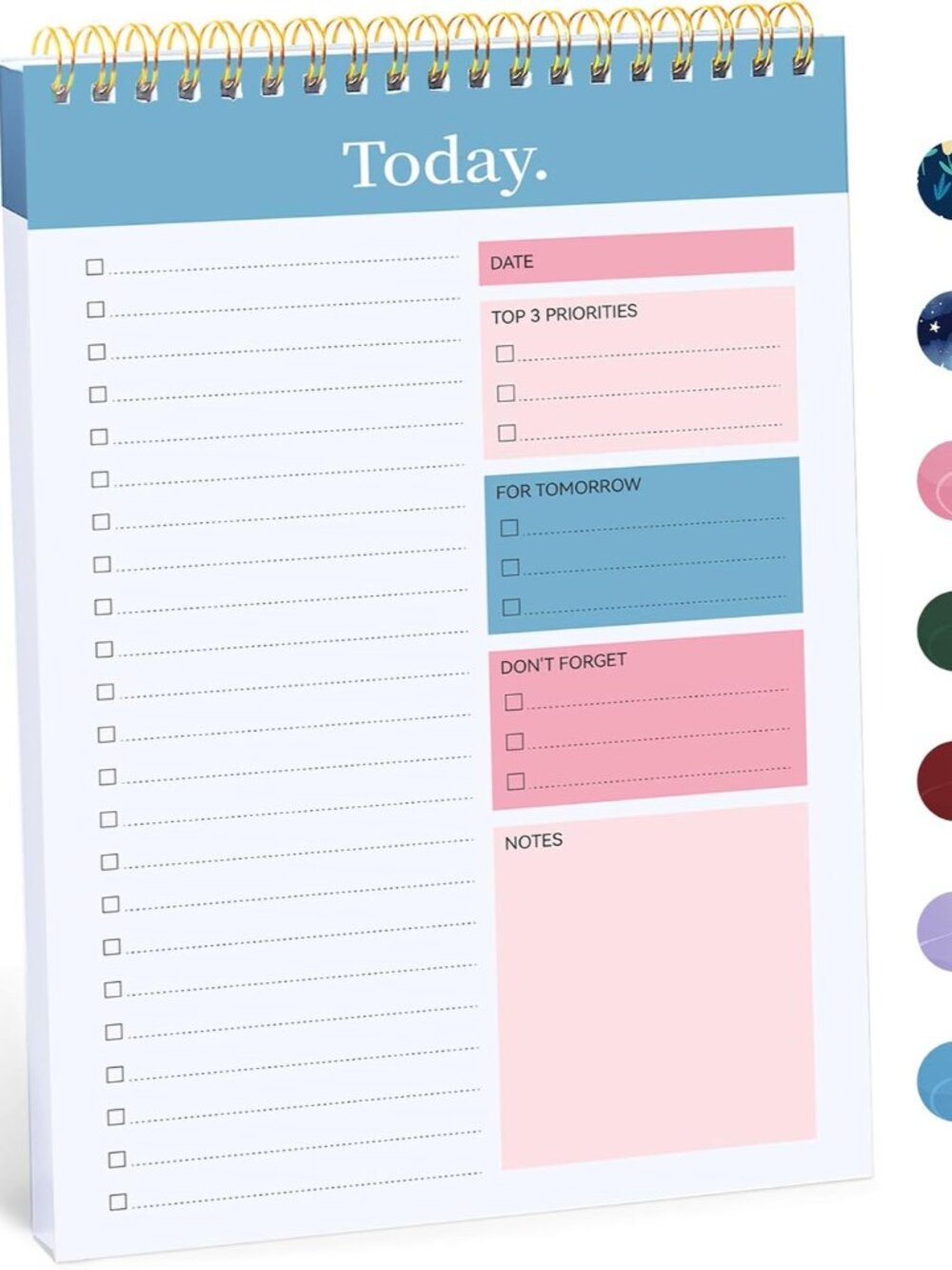 To Do List Notepad, Undated Daily Planner for Work and Goal Setting
